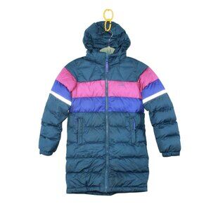 LL Bean Downtek Down 650 Fill Hooded Jacket Parka Colorblock Size Small 8